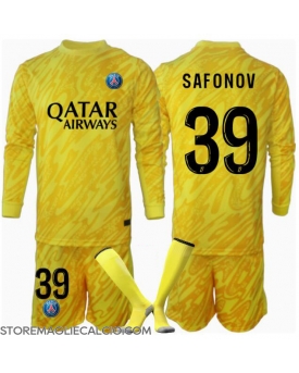Paris Saint-Germain Matvei Safonov #39 Portiere Maglia Gara Terza Repliche 2024-25 Bambino Maniche Lunghe